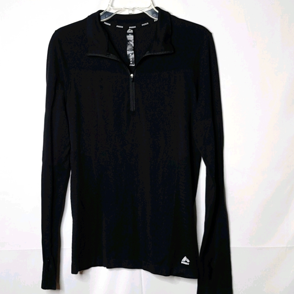 Reebok long sleeve quarter zip warm running shirt